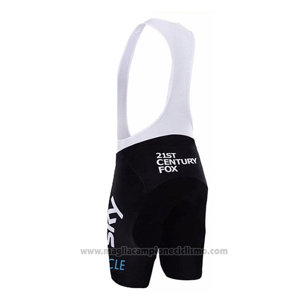 2017 Abbigliamento Ciclismo Sky Campione Spagna Manica Corta e Salopette